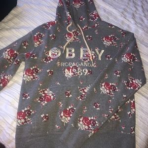 Obey floral hoodie